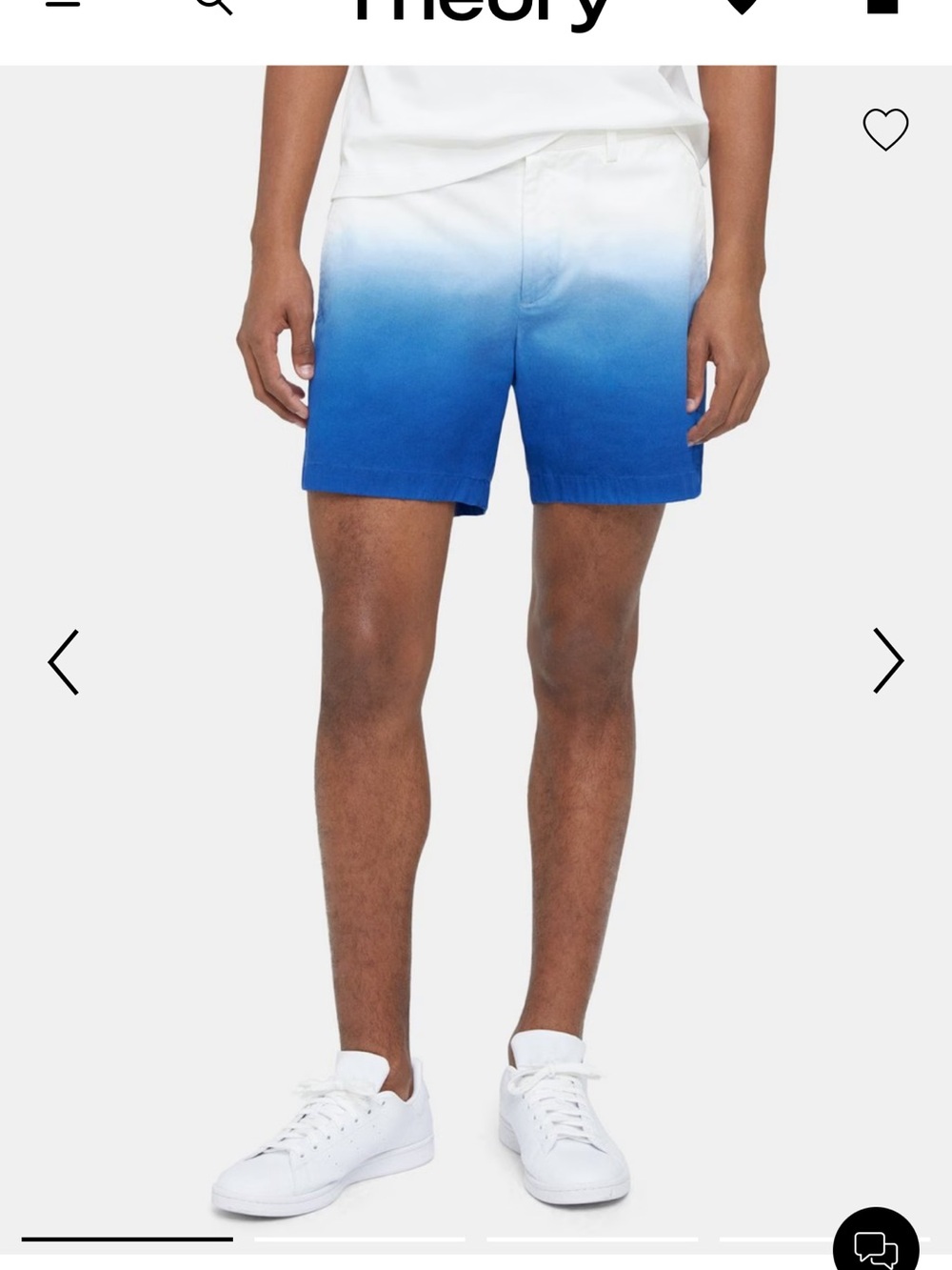 Theory White and Blue Ombre Swim Shorts